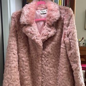 MuMu, Faux Pink Fur , Size M, V-Neck,  So cute for NYE & Vday!